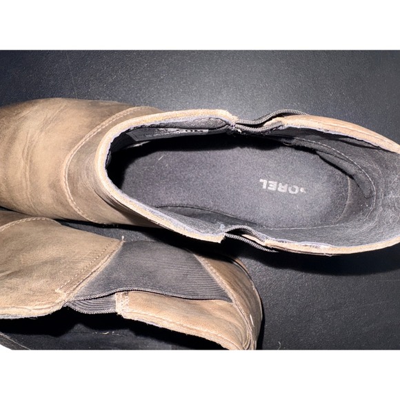 Sorel Emelie Chelsea Waterproof Leather Ankle Boots Major Quarry Brown Womens 9 - Picture 9 of 10